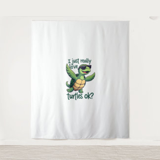 Dabbing Meeresschildkröte I just Eure Liebe Turtle Wandteppich