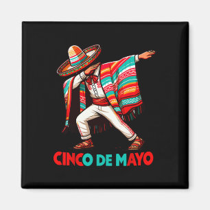 Dabbing Mexican Poncho Cinco De Mayo Fiesta Magnet