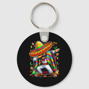 Dabbing Mexican Poncho Cinco De Mayo Schlüsselanhänger