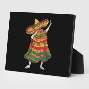 Dabbing Mexikanischer Poncho Cinco De Mayo Fiesta- Fotoplatte