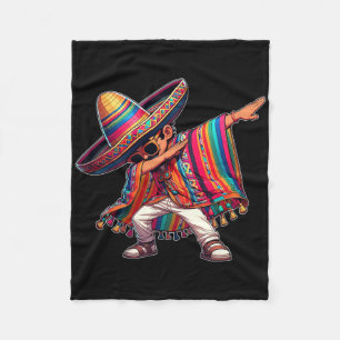 Dabbing Mexikanischer Poncho Cinco De Mayo Männer  Fleecedecke