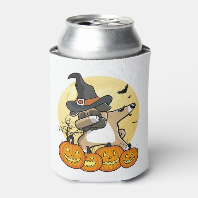 Dabbing Mops Halloween Dosenkühler (Kanne Vorderseite)