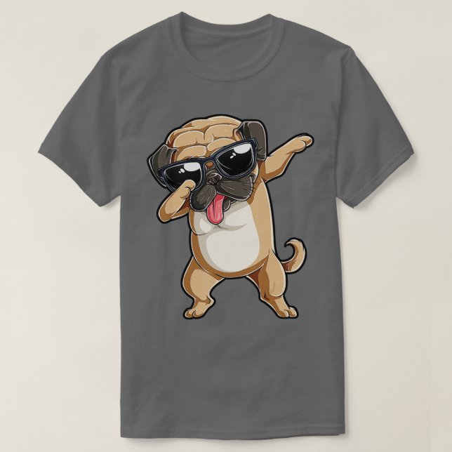 Dabbing Mops T Dog Lover Kinder Jungen Mädchen Abt T-Shirt (Design vorne)