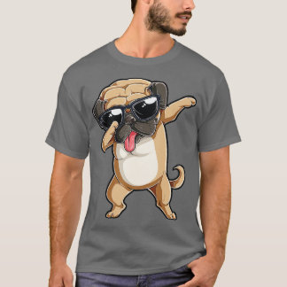 Dabbing Mops T Dog Lover Kinder Jungen Mädchen Abt T-Shirt