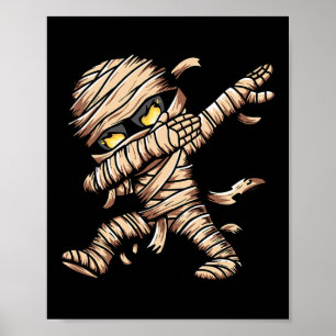 Dabbing Mummy Spooky Dab Tanzen Männer Kinder Jung Poster