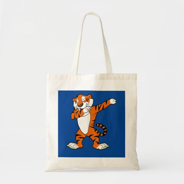 Dabbing Niedliches Tiger Animal Party Tragetasche (Vorne)