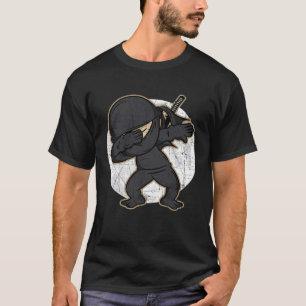 Dabbing Ninja Distressed Ninja Kostüm T-Shirt