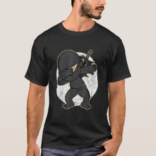 Dabbing Ninja Distressed Ninja Kostüm T-Shirt