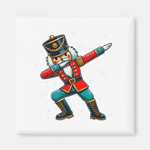 Dabbing Nussknacker Weihnachtskostüm passende Fami Magnet