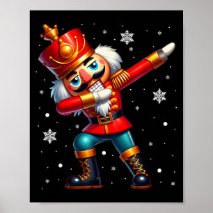 Dabbing Nussknacker Weihnachtskostüm passende Fami Poster