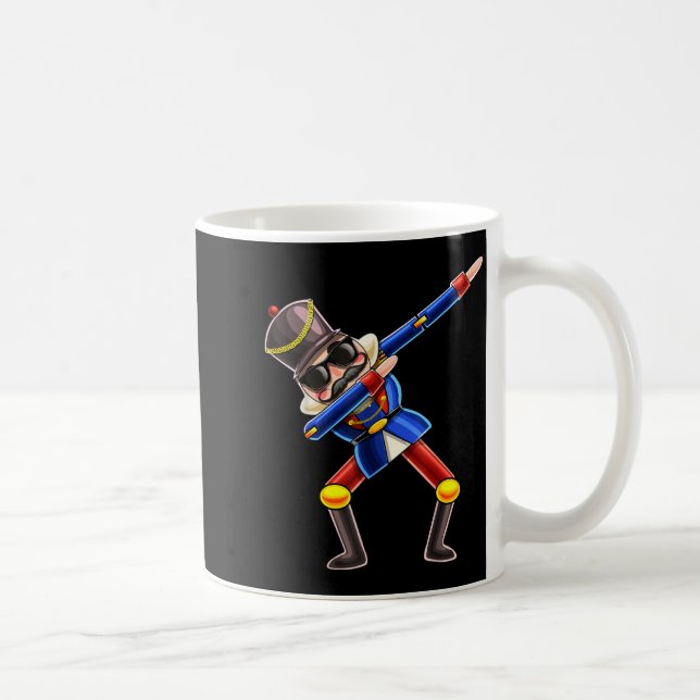 Dabbing Nutcracker Christmas Costume Nutcracker Gi Kaffeetasse (Rechts)