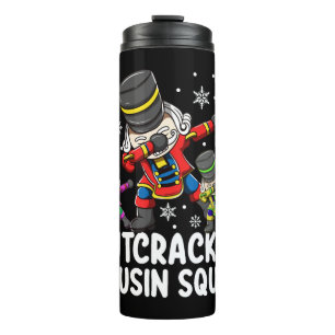 Dabbing Nutcracker Cousin Squad Funny Matching Thermosbecher