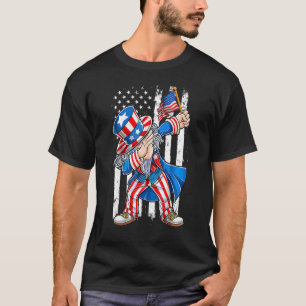 Dabbing Onkel Sam 4. Juli Kinder Jungen Männer USA T-Shirt