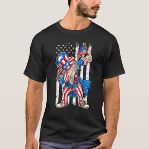 Dabbing Onkel Sam 4. Juli Kinder Jungen Männer USA T-Shirt