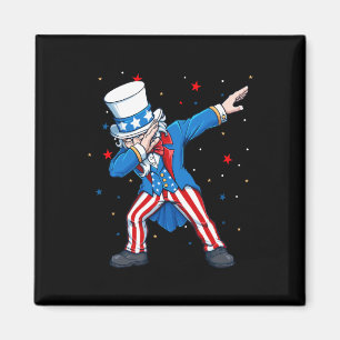 Dabbing Onkel Sam 4. Juli Kinder Jungs Männer Magnet