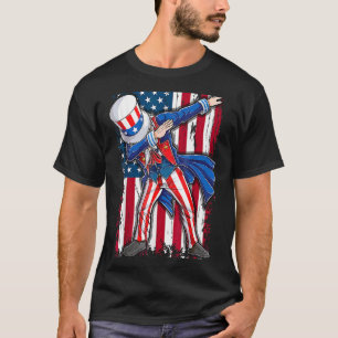 Dabbing Onkel Sam 4. Juli Männer Kinder Jungen T-Shirt