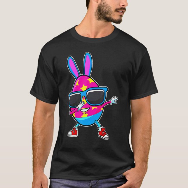 Dabbing Osterfest Bunny Egg Jäger Dab Tanz Kinder T-Shirt (Vorderseite)