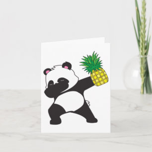 Dabbing Panda Bear Pineaple Aloha Beach Hawaiian Karte