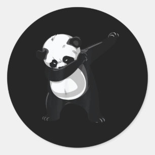 Dabbing Panda Dab Animal Graphics Boys Girls Women Runder Aufkleber