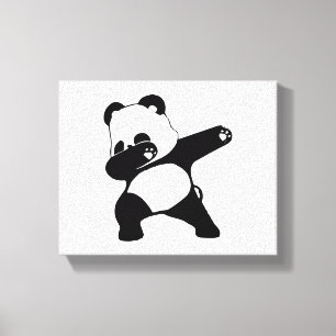 Dabbing Panda, Lustiger Panda Dab-Tanz Leinwanddruck