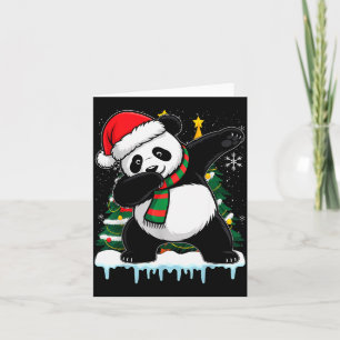 Dabbing Panda Santa Weihnachten Kinder Jungen Männ Karte