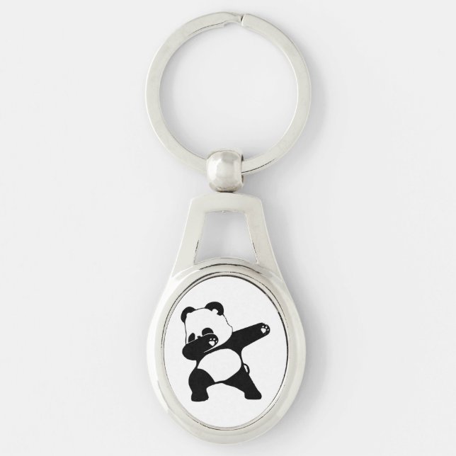 Dabbing Panda Schlüsselanhänger (Vorderseite)