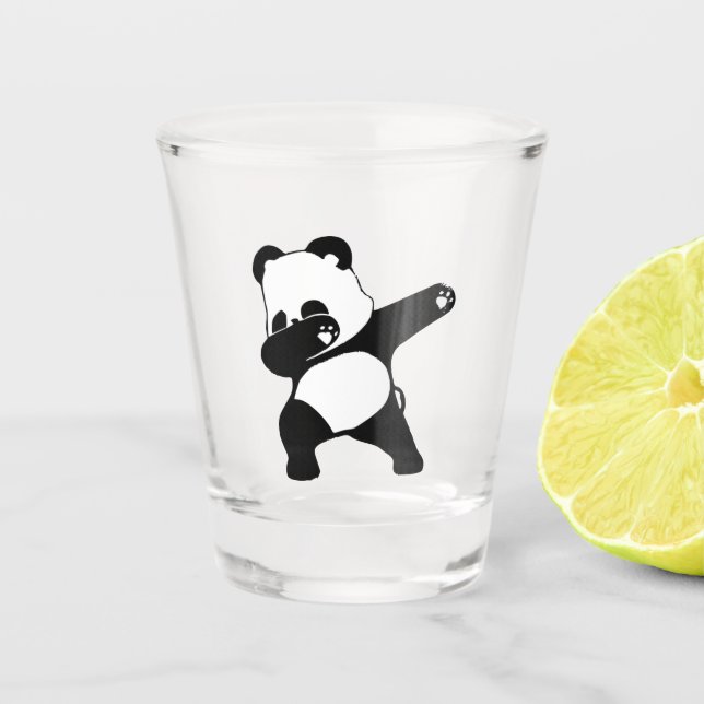 Dabbing Panda Schnapsglas (Vorderseite)