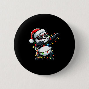 Dabbing Panda Weihnachten für Kinder Jungen Mädche Button