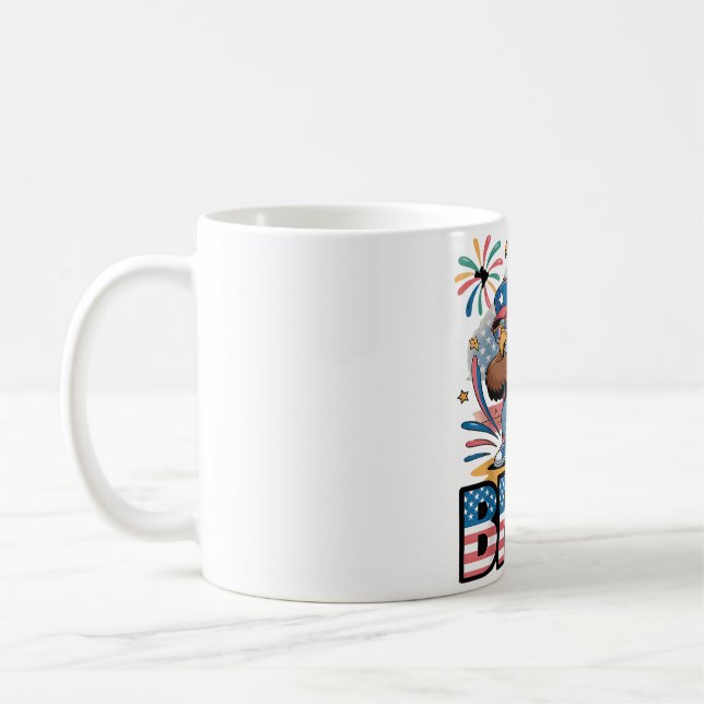 Dabbing Patriotic Eagle 4. Juli BRUH Kaffeetasse (Links)