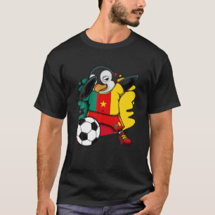Dabbing Penguin Cameroon Soccer Fans Jersey Footba T-Shirt