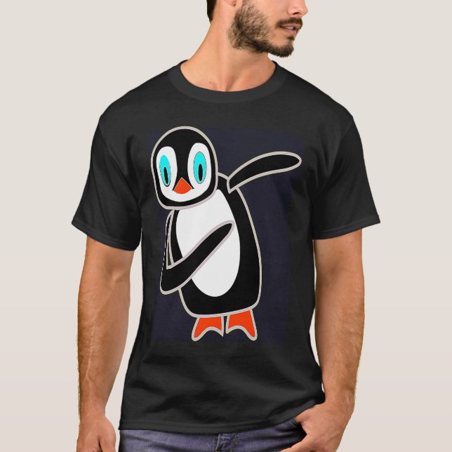 Dabbing Penguin Cool Penguin Dab Dance Dancing Cut T-Shirt (Vorderseite)
