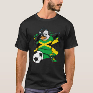 Dabbing Penguin Jamaica Soccer Fans Jersey Footbal T-Shirt