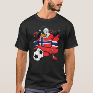 Dabbing Penguin Norway Soccer Fans Jersey Football T-Shirt