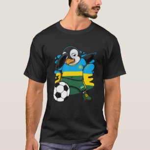Dabbing Penguin Ruanda Soccer Fans Jersey Football T-Shirt