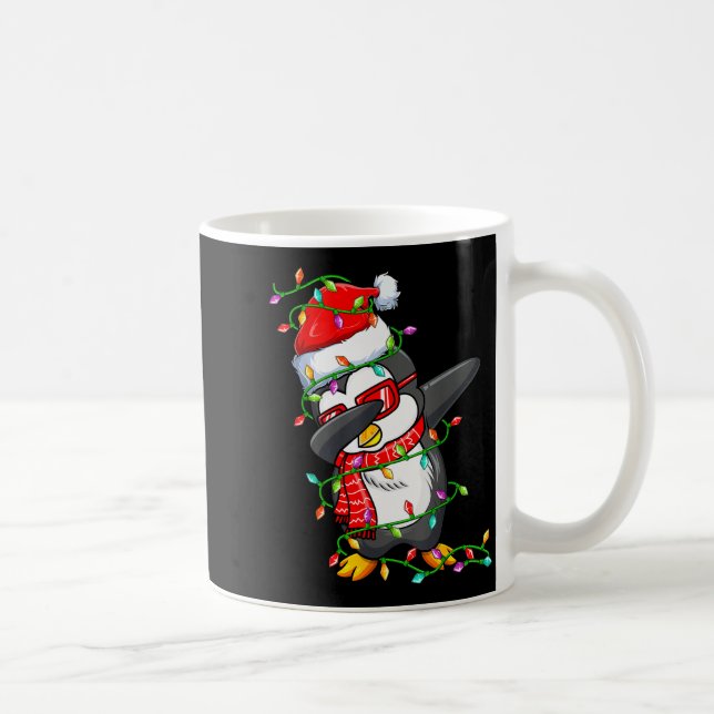 Dabbing Penguin Wearing Santa Hat - Penguin Lover  Kaffeetasse (Rechts)
