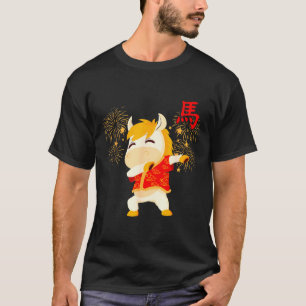 Dabbing-Pferd Chinesisches Neujahr des Pferdes2026 T-Shirt
