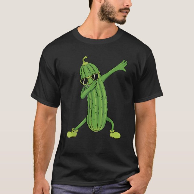 Dabbing Pickle Dancing Cucumber Liebhaber Sonnenge T-Shirt (Vorderseite)