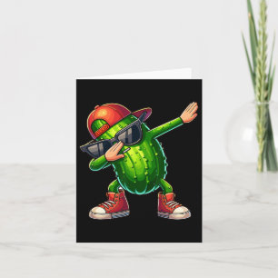 Dabbing Pickle Dancing Cucumber Lover Funny Pickle Karte