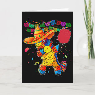 Dabbing Pinata Sombrero Pickleball Spieler Fan Cin Karte