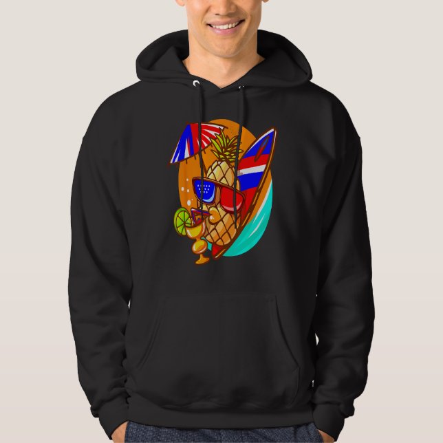 Dabbing Pineapple Sunglass Aloha Beaches Hawaii My Hoodie (Vorderseite)