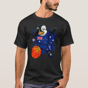 Dabbing Pinguin Australia Basketball Fans Jersey B T-Shirt