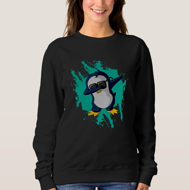 Dabbing Pinguin Dab Cold Ice Witziges Geschenk Ide Sweatshirt (Vorderseite)