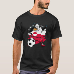 Dabbing Pinguin Greenland Soccer Fans Jersey Footb T-Shirt