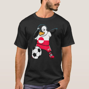 Dabbing Pinguin Greenland Soccer Fans Jersey Footb T-Shirt