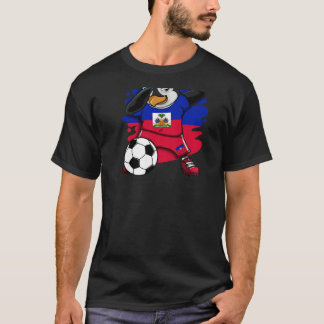 Dabbing Pinguin Haiti Fußball Fans Jersey Flag Foo T-Shirt