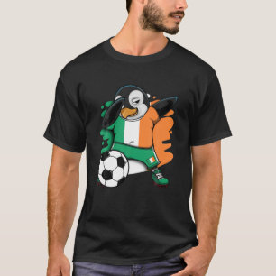 Dabbing Pinguin Ireland Soccer Fans Jersey Footbal T-Shirt