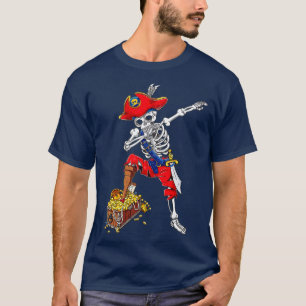 Dabbing Pirate Skeleton Dab Kids Halloween Kostüm T-Shirt