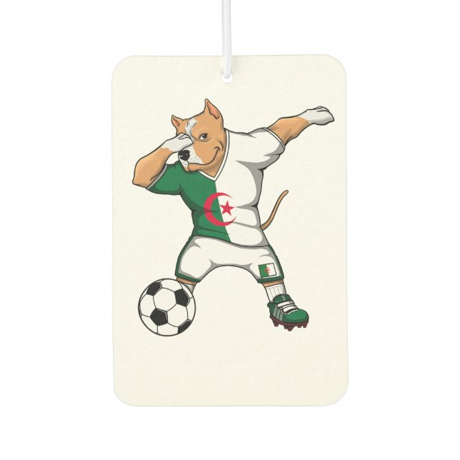 Dabbing Pitbull Algeria Fußballfans Jersey Algerie Autolufterfrischer (Vorderseite)