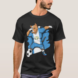 Dabbing Pitbull Guatemala Fußball Liebhaber Jersey T-Shirt