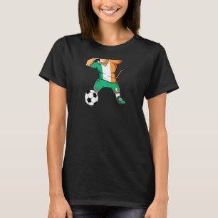 Dabbing Pitbull Irland Fußballtrikot Irische Fußba T-Shirt